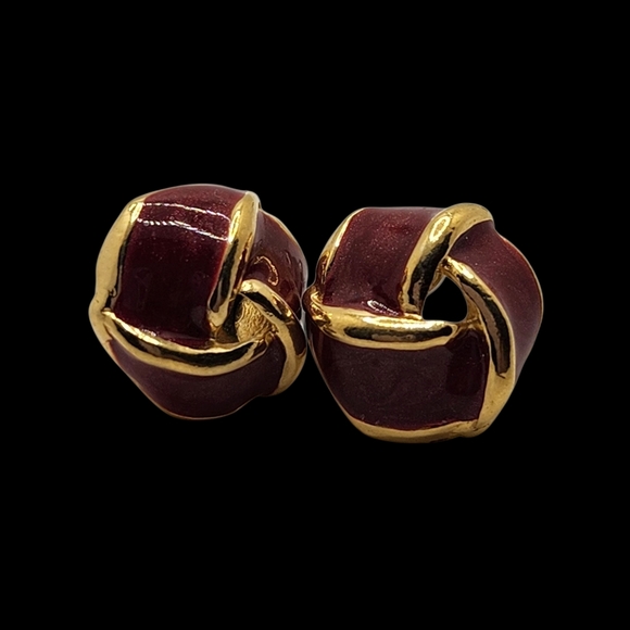 Elegant Gold and Silver Knot Earrings Set - Picture 6 of 9